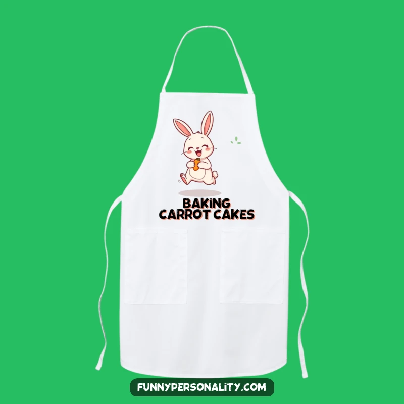 Funny Cheerful Rabbit Apron: Kitchen Fun with Jumping Bunny, Perfect Gift