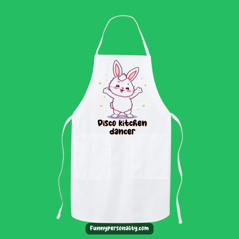 Funny Disco Rabbit Kitchen Apron - Groovy Chef Funny Gift