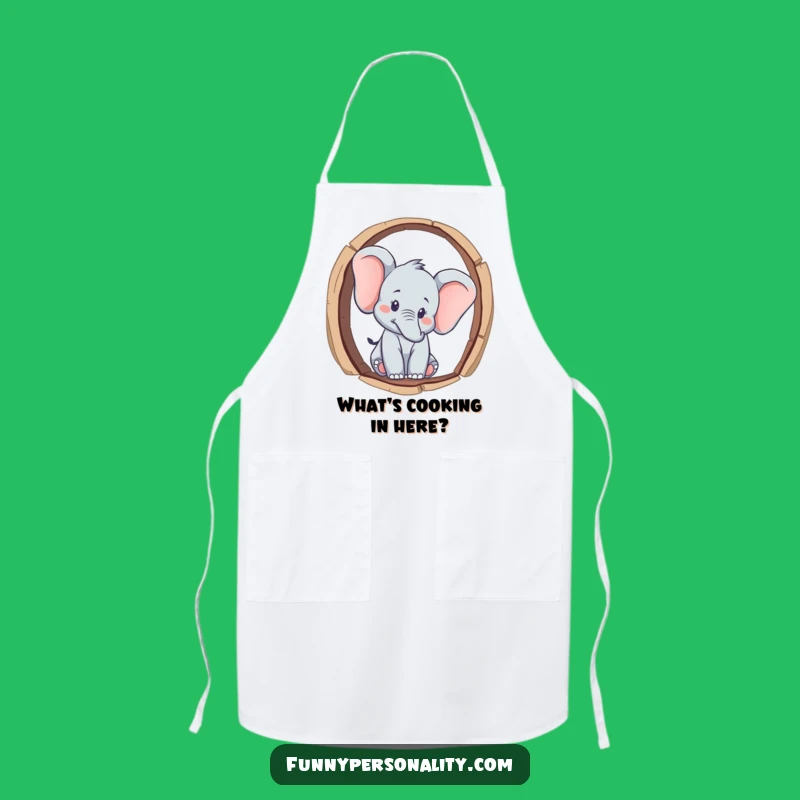 Funny Elephant Chef Apron: Hilarious Kitchen Peek-a-Boo Gift