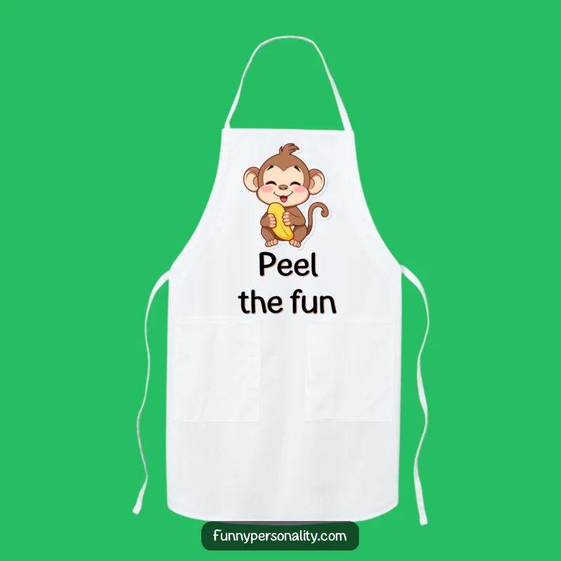 Funny Monkey Chef Apron - Cook with a Silly Expression