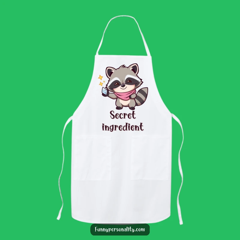 Funny Raccoon Mask Apron - Joyful Kitchen Wear for Treasure Chefs