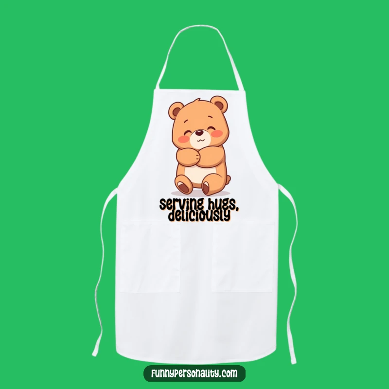 Funny Bear Hug Apron: Kitchen Fun with a Cheerful Character