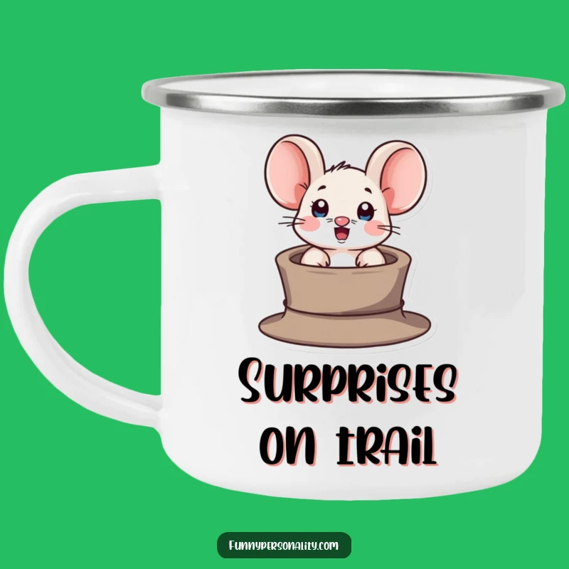Funny Mouse Camping Mug: Surprise Your Adventures with Hat Magic!