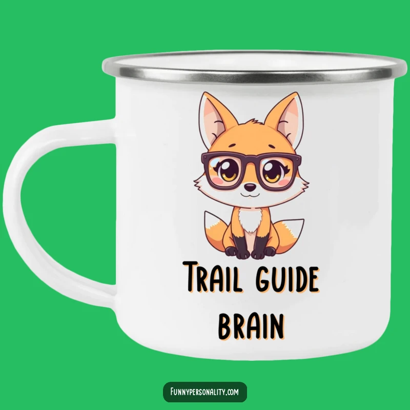 Funny Fox Camping Mug: Adventure with Wit, Durable & Curious Funny Gift