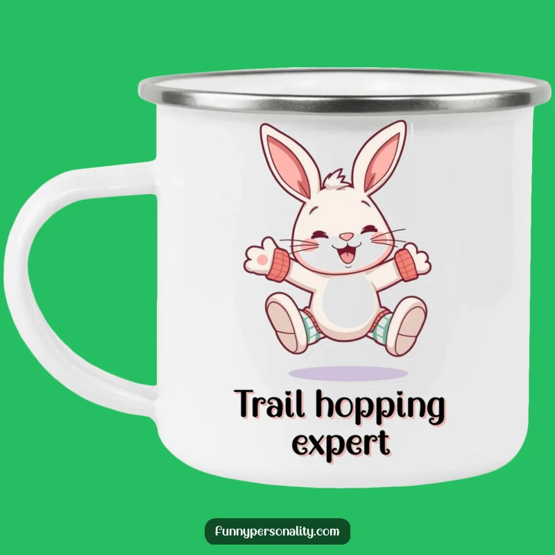 Funny Rabbit Camping Mug: Hoppy Trails, Cozy Campfires, Ideal Funny Gift