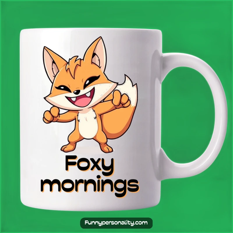 Funny Hero Fox Mug: Strike a Pose with This Bold and Funny Drinkware