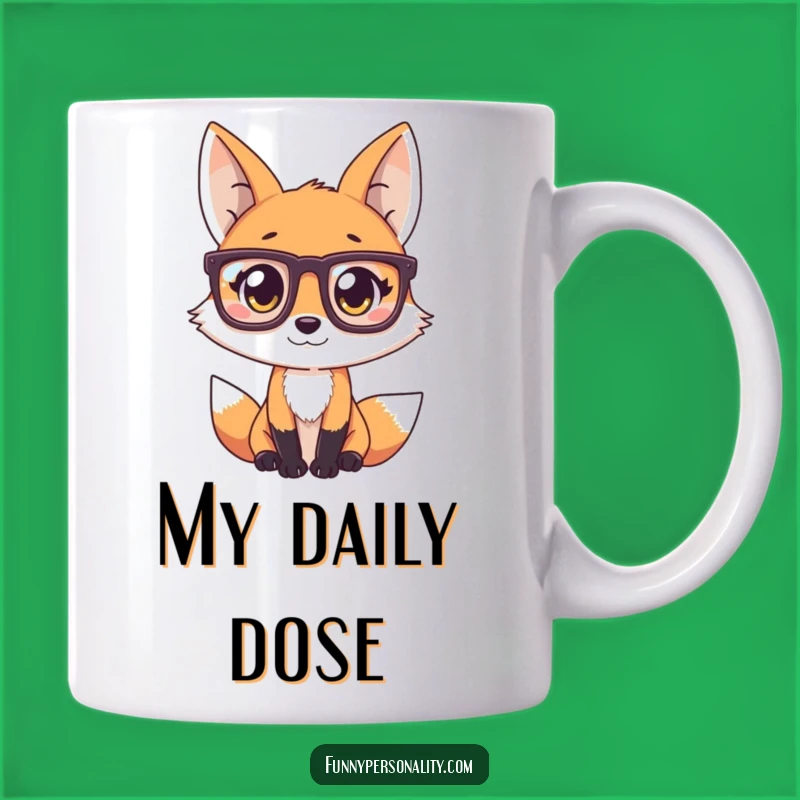 Funny Fox in Glasses Mug: Curiosity Unleashed, A Hilarious Funny Gift for Bookworms