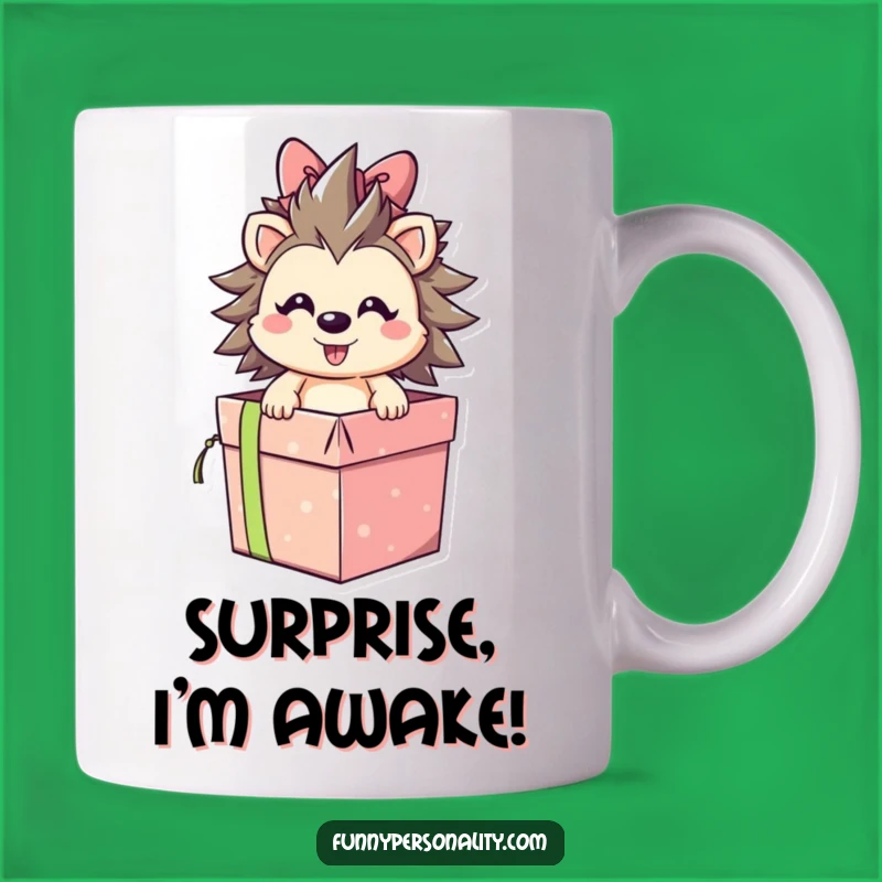Funny Hedgehog Surprise Mug: Hilarious Gift Box Fun Gift