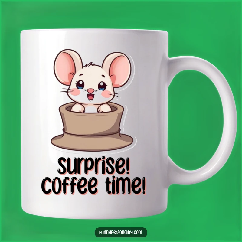 Funny Mouse Mug: Pop Out with Laughter from This Surprise Hat!