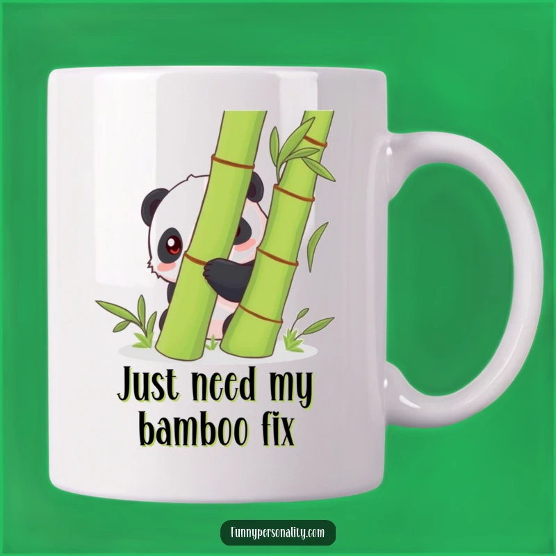 Funny Panda Mug: Shy Panda Hiding in Bamboo, Adorable Funny Gift for Introverts