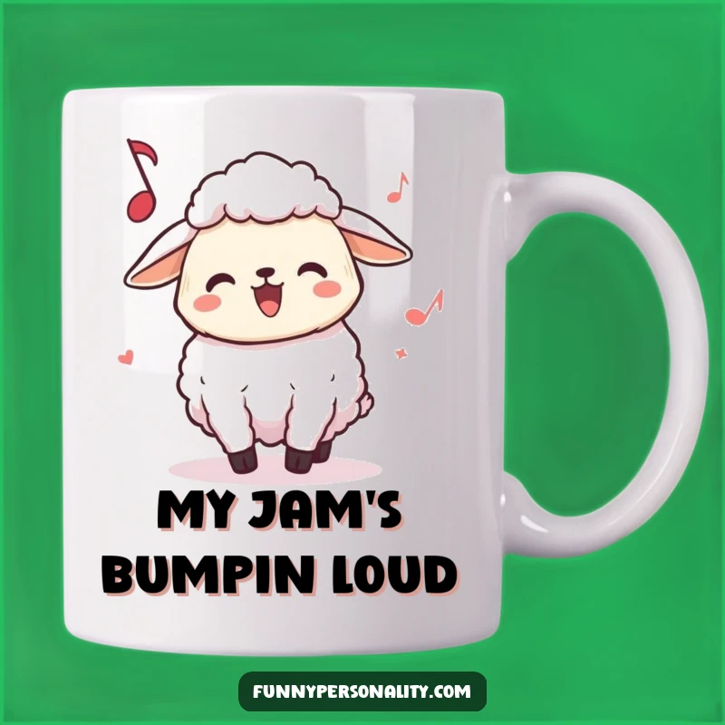 Funny Sheep Headbanging Mug: A Joyful Sheep Groove Gift