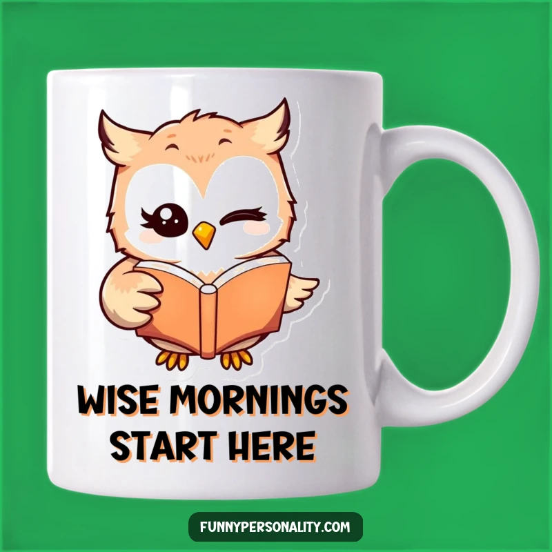 Funny Winking Owl Bookworm Mug: Hilarious Reader Gift for Book Lovers