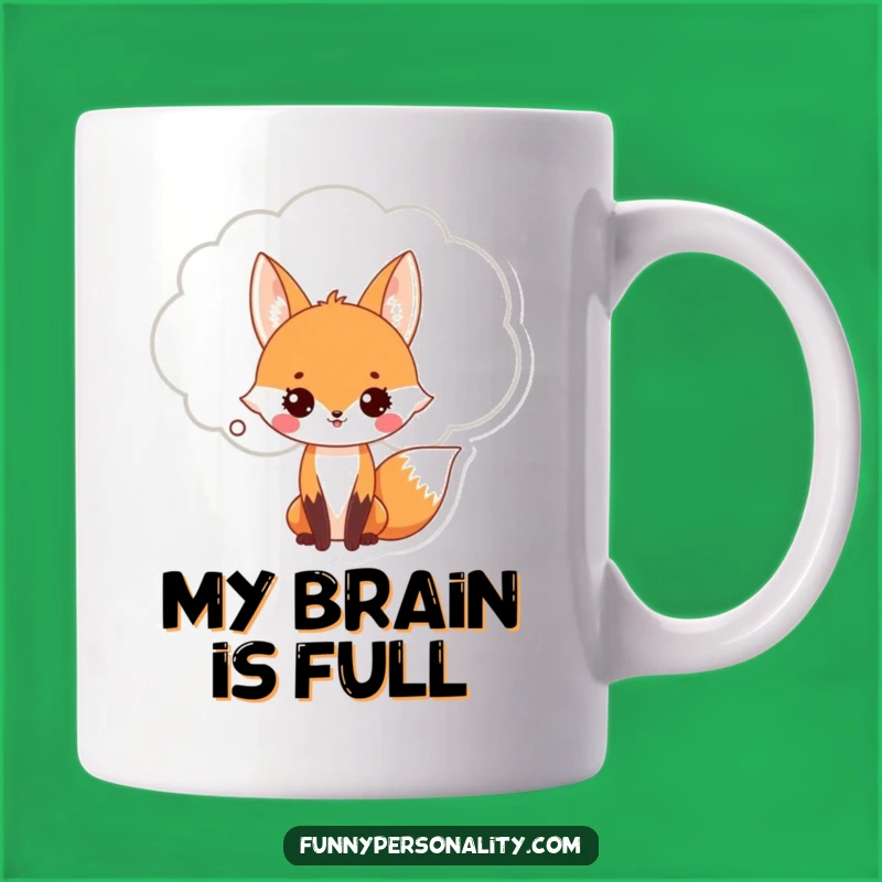 Funny Fox Thought Bubble Mug: What Am I Thinking? Perfect Funny Gift Idea!