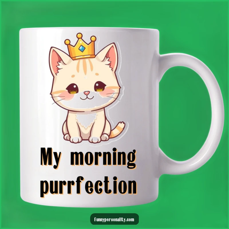 Funny Regal Cat Mug - Majestic Feline Royalty Gift, Perfect Humorous Gift