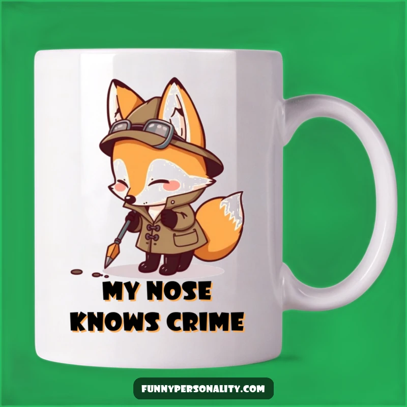 Funny Detective Fox Mug: A Humorous Gift for Mystery Lovers & Fox Fans