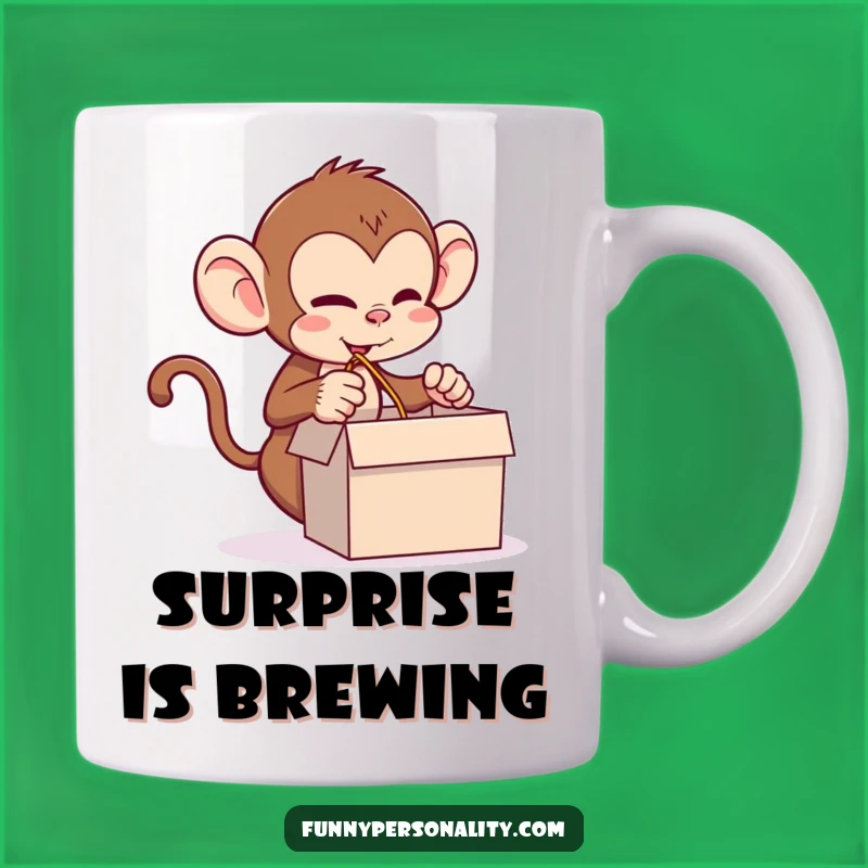 Funny Monkey Prank Mug: Unleash Mischief with This Hilarious String Surprise Gift