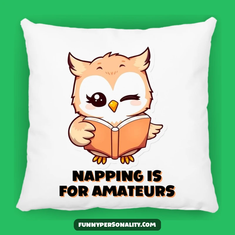 Cozy Funny Owl Reading Pillow: Hilarious Book Lover Comfort Gift