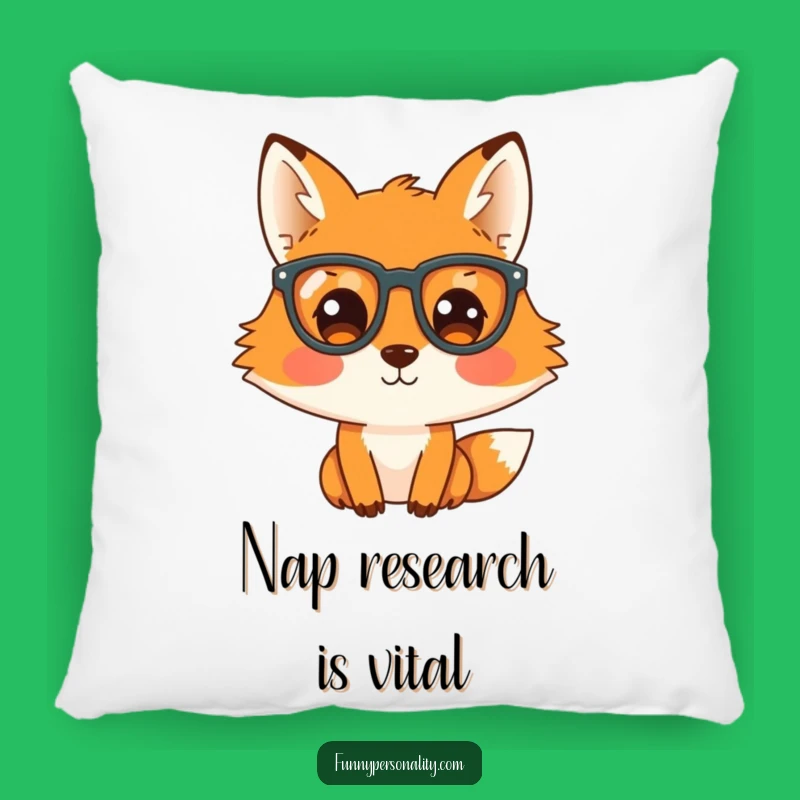 Funny Fox Pillow with Glasses: Cozy Comfort and Curious Charm