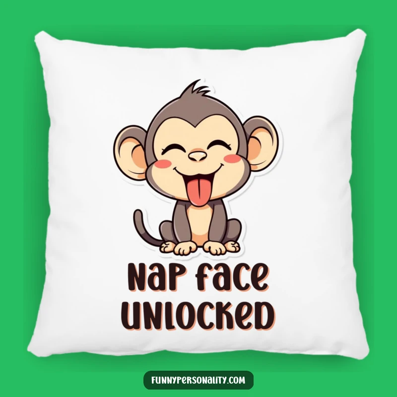 Funny Monkey Face Pillow - Silly Cushion for Comfy Pranks