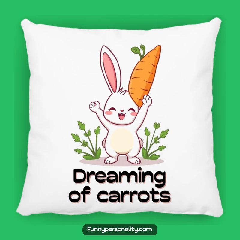 Funny Rabbit Carrot Pillow - Happy Decor for Cozy Comfort