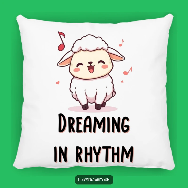 Funny Sheep Headbanging Pillow: Joyful Music Accent Pillow Gift