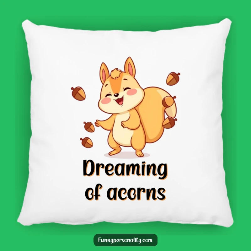 Funny Squirrel Juggling Pillow - Cheerful Cushion for Cozy Nooks