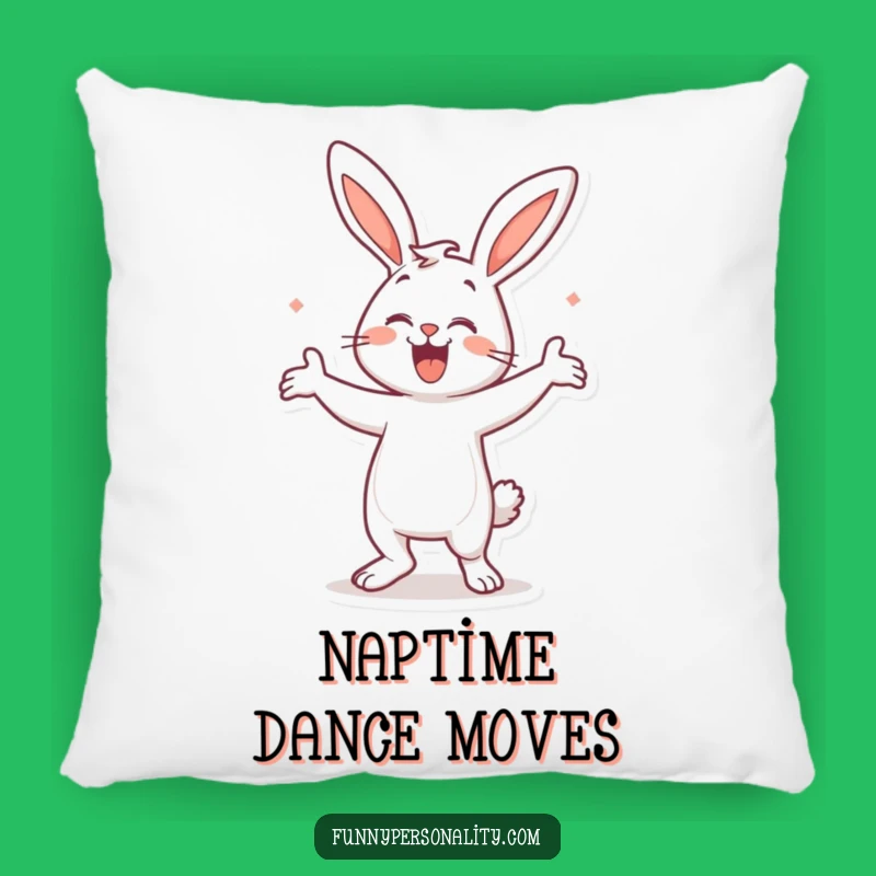 Funny Bunny Dance Pillow: Cozy Comfort & Happy Moves!