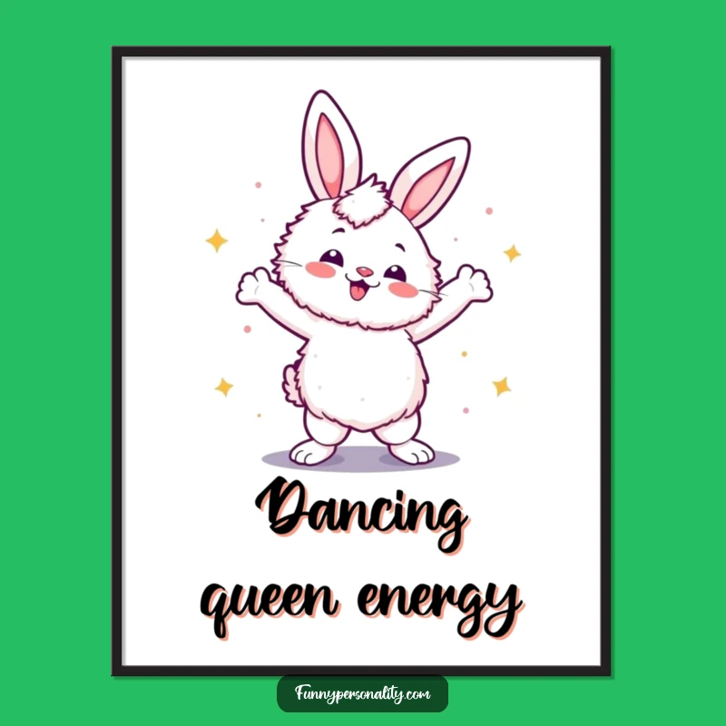 Funny Disco Rabbit Digital Art - Instant Groovy Dancer Download Funny Gift
