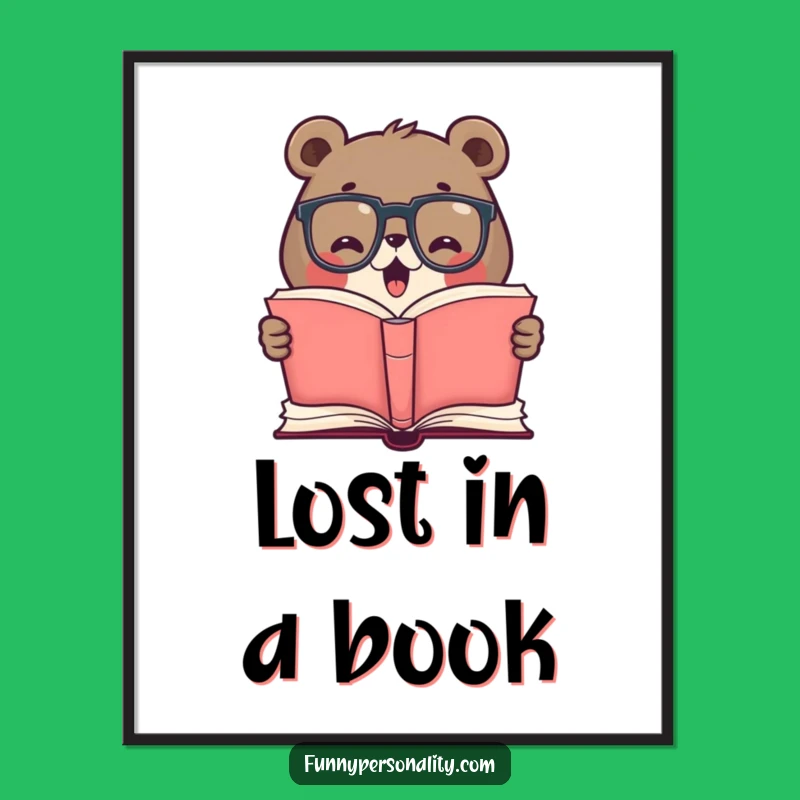 Funny Bear Reading Digital Art - Instant Scholar Download Funny Gift