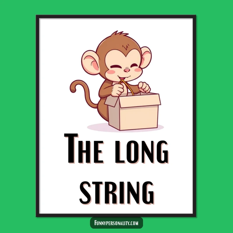 Funny Monkey Prank Digital Art Print: Adorn Your Walls with Mischievous Hilarious Art