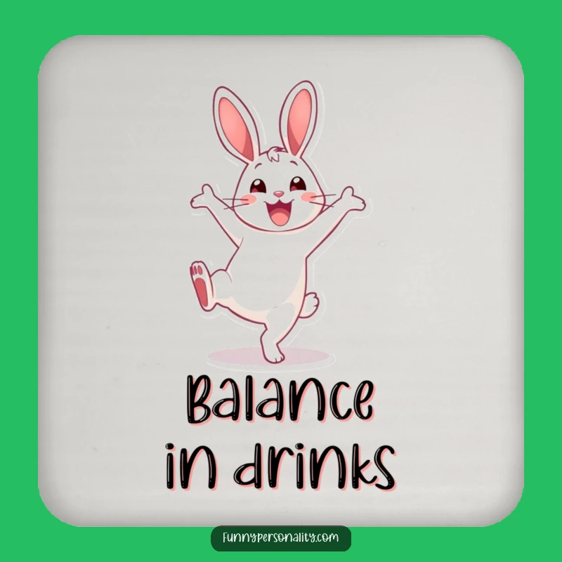 Funny Rabbit Cartwheel Coaster: Smiling Character Protection, Ideal Funny Gift