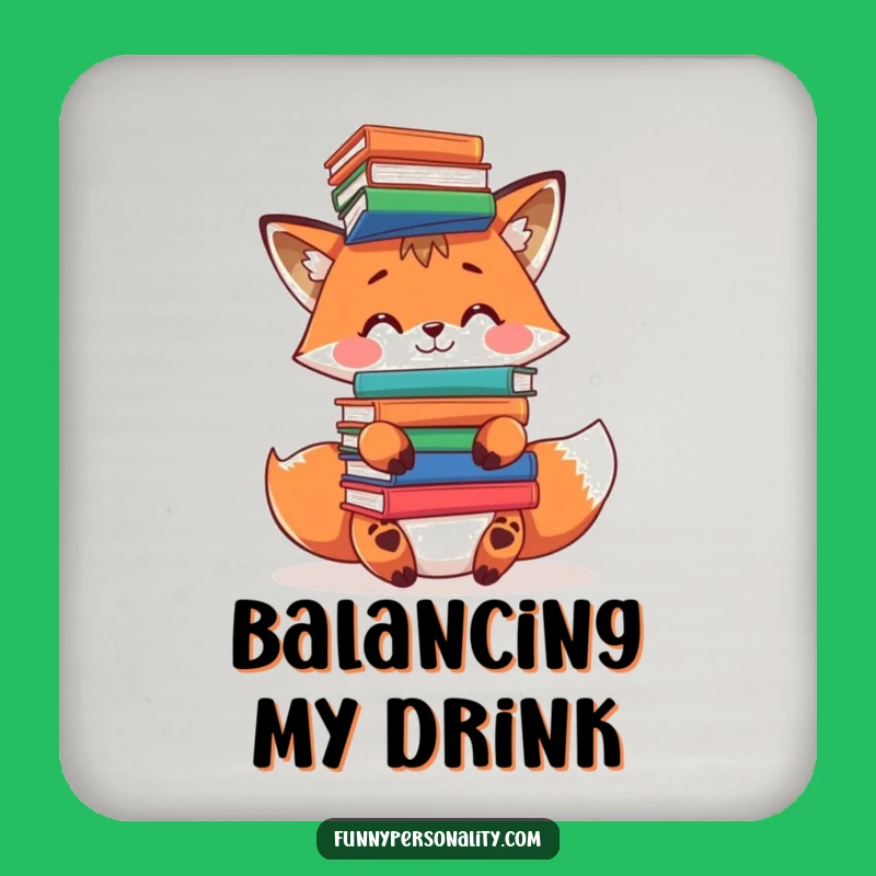 Funny Fox Drink Coasters: Protect Surfaces, Book Balance, Perfect Funny Gift Set