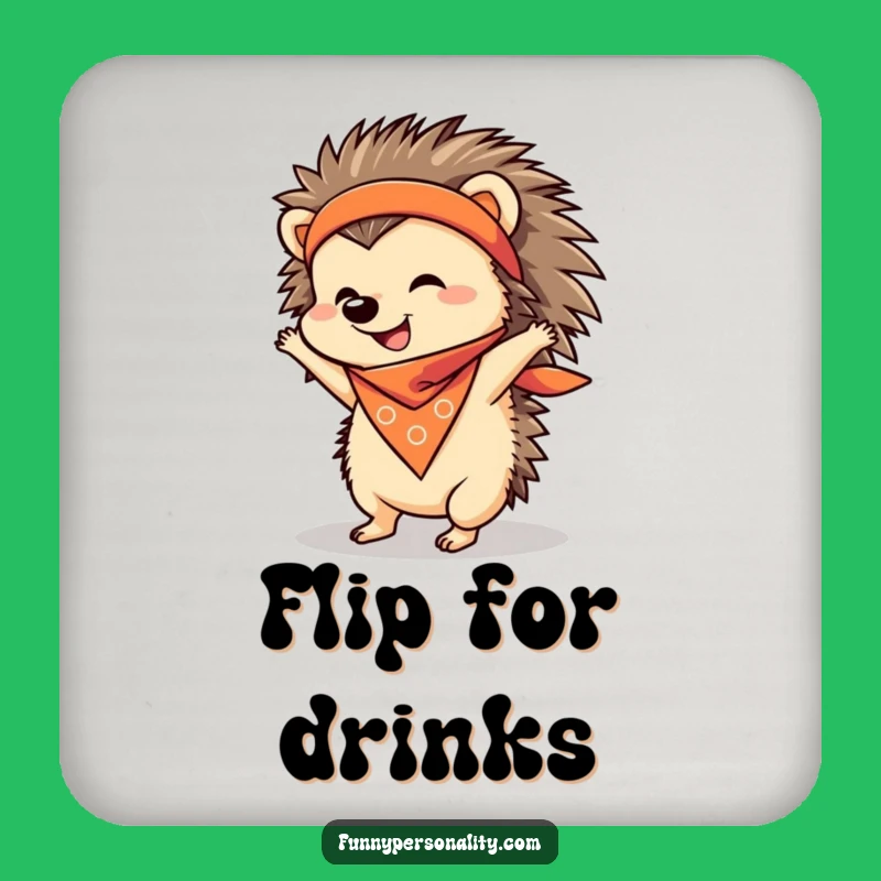 Funny Hedgehog Handstand Coasters: Quirky Table Protection Gift