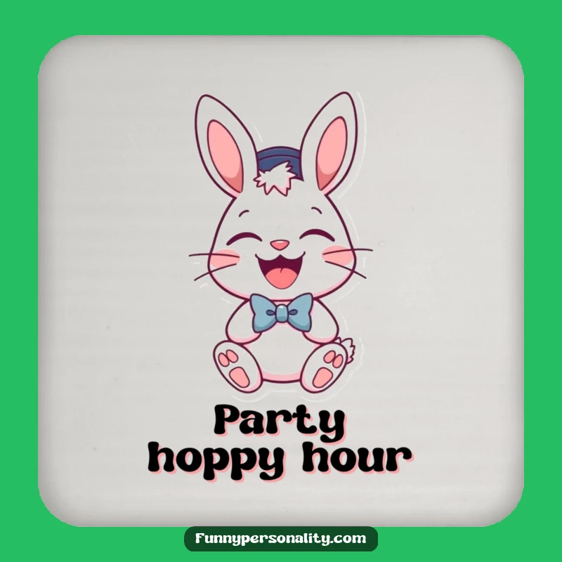 Funny Bunny Coaster: Party Protection - Perfect Gift