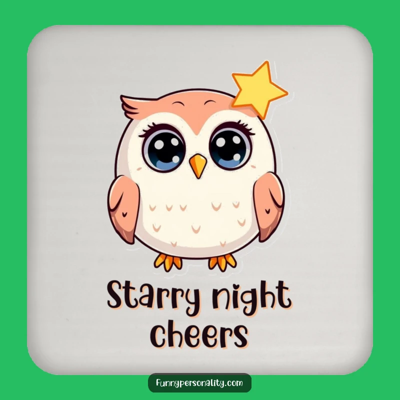 Funny Owl Surprise Coaster: Protect Surfaces with Humor, Unique Funny Gift