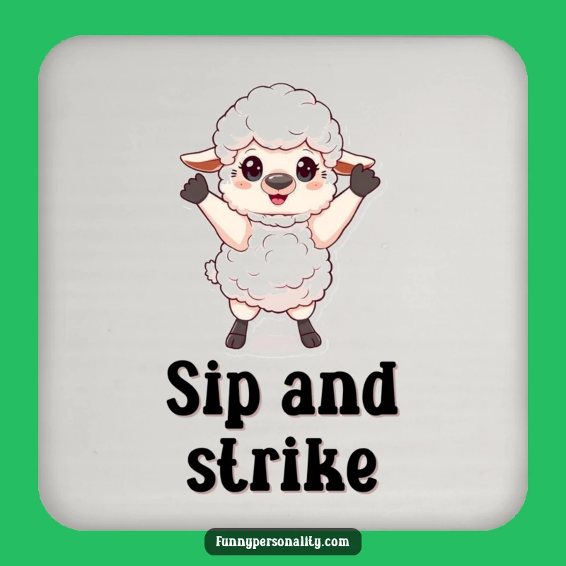 Funny Sheep Pose Coaster: Theatrical Character Protection, Ideal Funny Gift