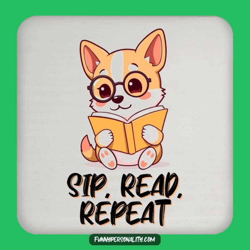 Funny Drink Coaster: Monocled Dog Art, Perfect Gift