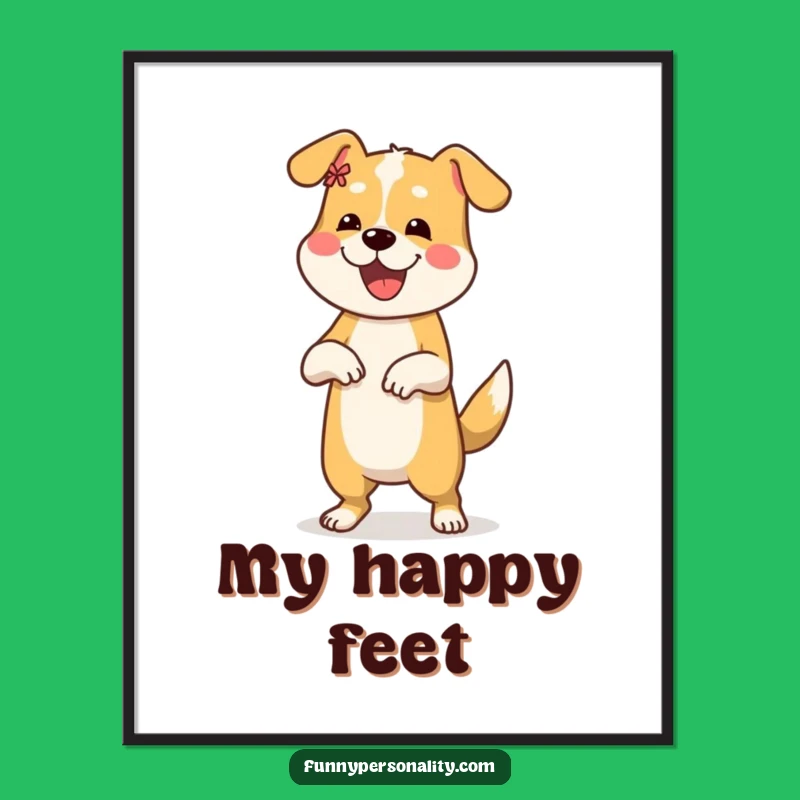 Funny Dog Dance Poster: Energetic Art, Perfect Wall Decor Gift