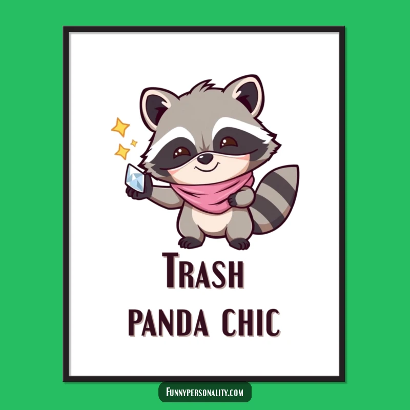 Funny Raccoon Mask Poster - Joyful Wall Art for Adventurous Spaces