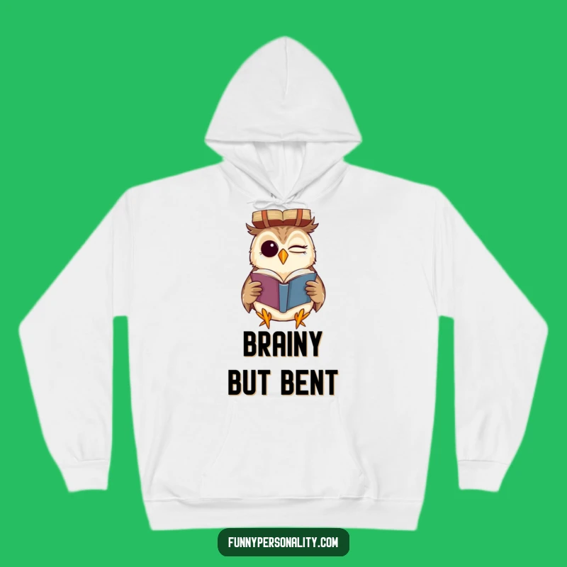 Funny Winking Owl Book Hoodie: Cozy & Clever Comfort for Readers