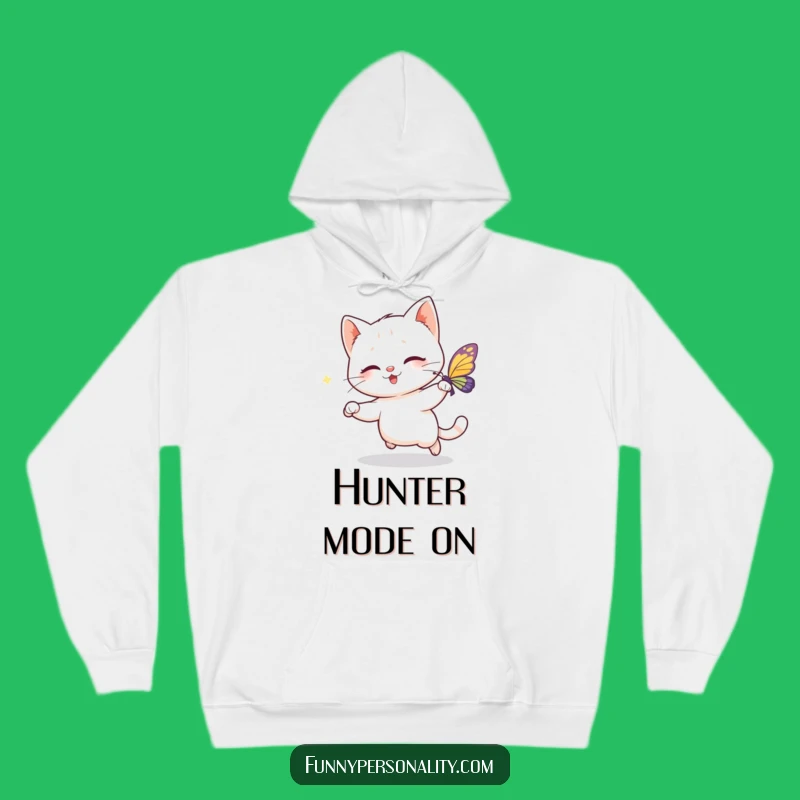 Funny Cat Butterfly Hoodie - Cozy Cartoon Cat Sweatshirt, Perfect Gift
