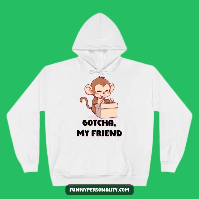 Funny Monkey Prank Hoodie: Stay Cozy with This Mischievous Character's Hilarious Fun