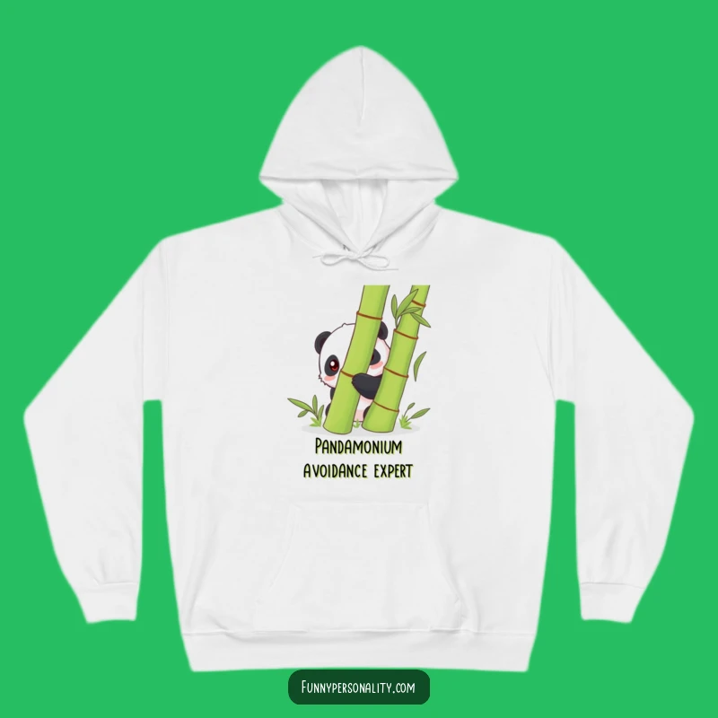 Funny Panda Hoodie: Cozy Shy Panda in Bamboo, Warm Funny Gift Apparel