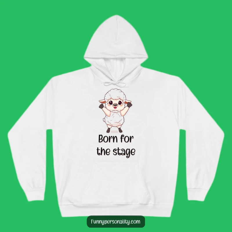 Funny Sheep Pose Hoodie: Cozy Theatrical Character Sweatshirt, Great Funny Gift