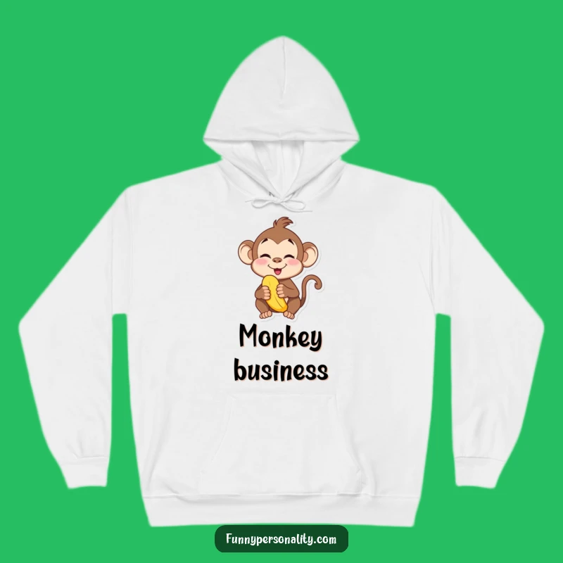 Funny Monkey Hoodie - Cozy Up with a Silly Face