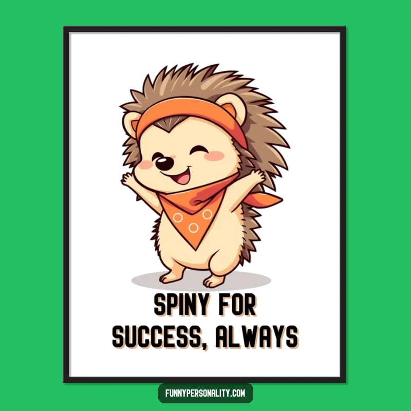 Free Printable Wall Art: Hedgehog Handstand - Funny Downloadable Art for Playful Spaces