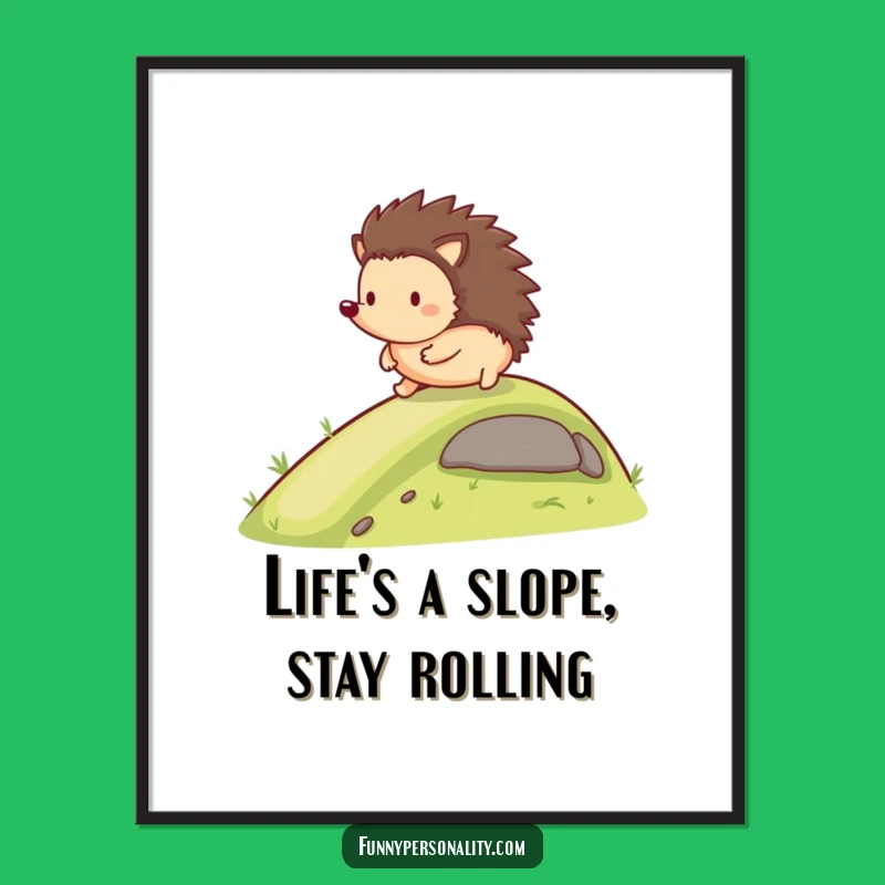 Free Printable Hedgehog Art: Rolling Fun Design for Downloadable Whimsical Wall Decor