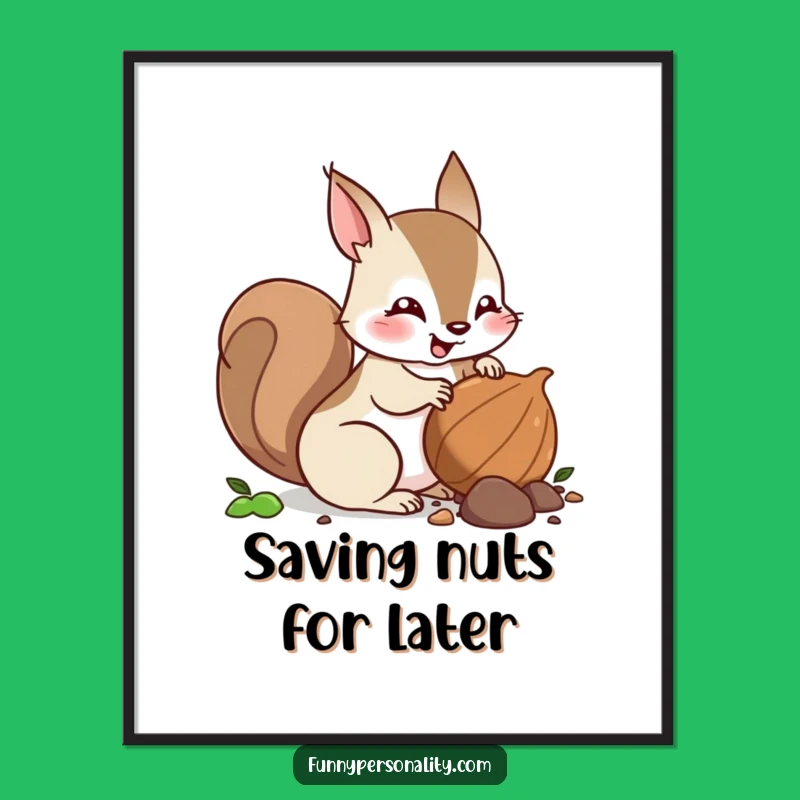 Funny Free Printable Squirrel Wall Art: Nutty Excitement, Downloadable Decor