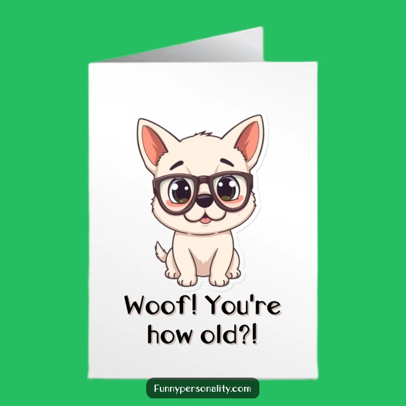 Free Printable Birthday Card: Funny Dog w/ Glasses, Surprise! Perfect DIY Downloadable Gift