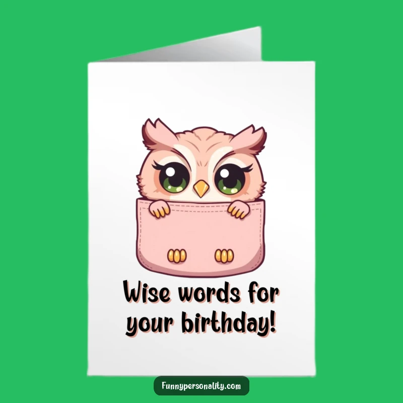 Free Printable Birthday Owl Card, Funny Peek-a-Boo Downloadable Gift for All